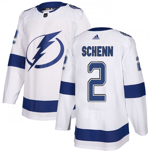 Adidas Tampa Bay Lightning #2 Luke Schenn White Road Authentic Youth Stitched NHL Jersey->youth nhl jersey->Youth Jersey